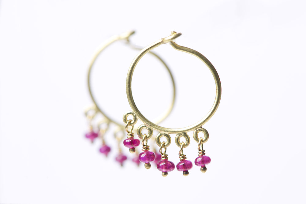Delilah Ruby Earrings