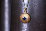 Filed Sapphire Pendant