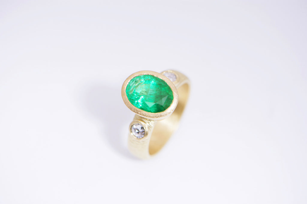 Emerald and Diamond Ring – Goodman Morris