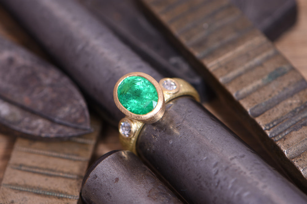 Emerald and Diamond Ring