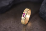 Pink Sapphire and Diamond Ring