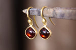 Frenchwire Earrings with Garnet