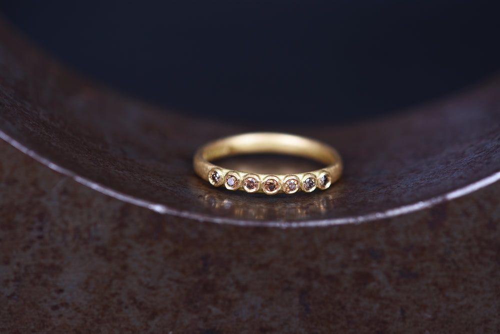 Chocolate Diamond Rainbow Ring