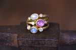 Star Sapphire Three Stone Ring