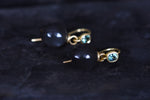 Grey Moonstone and Aquamarine Drop Earrings