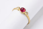 Spinel and Diamond Ring