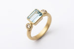 Aquamarine and Chocolate Diamond Ring